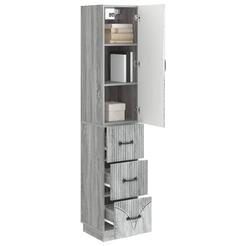 Spintelė 2 pcs Pilka Sonoma 33 x 34,5 x 87 cm Apdirbta mediena