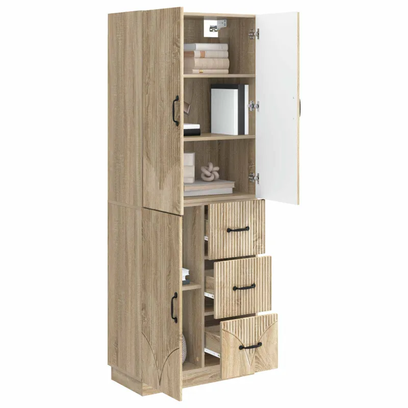 Spintelė 2 pcs Sonoma ąžuolas Apdirbta mediena