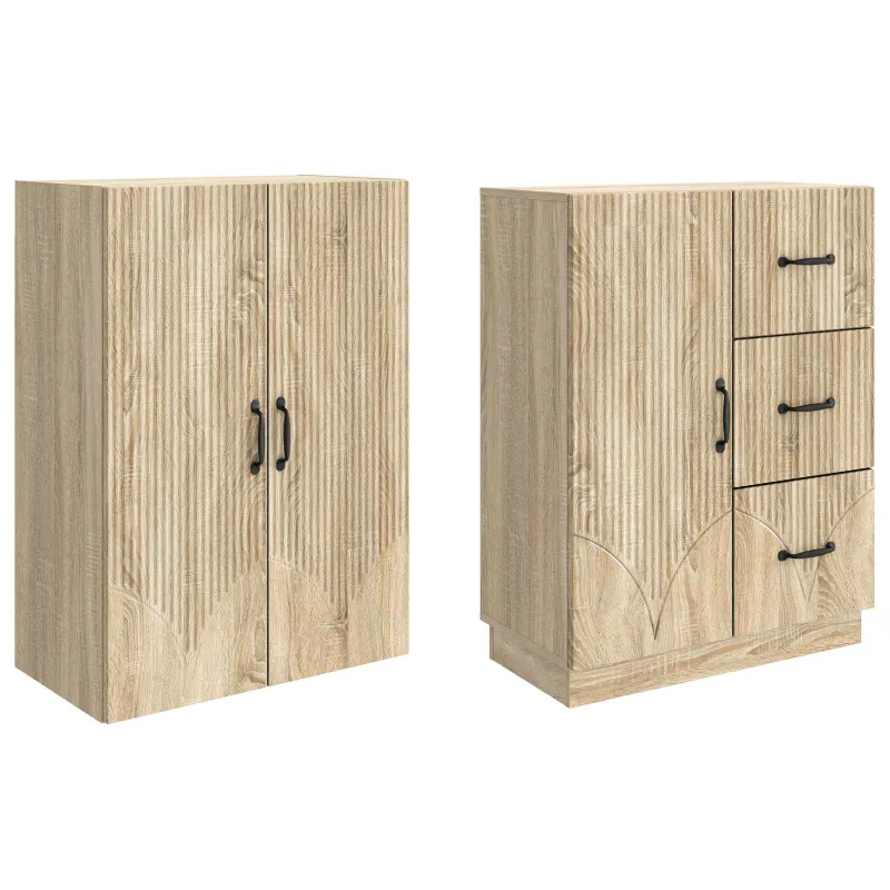 Spintelė 2 pcs Sonoma ąžuolas Apdirbta mediena