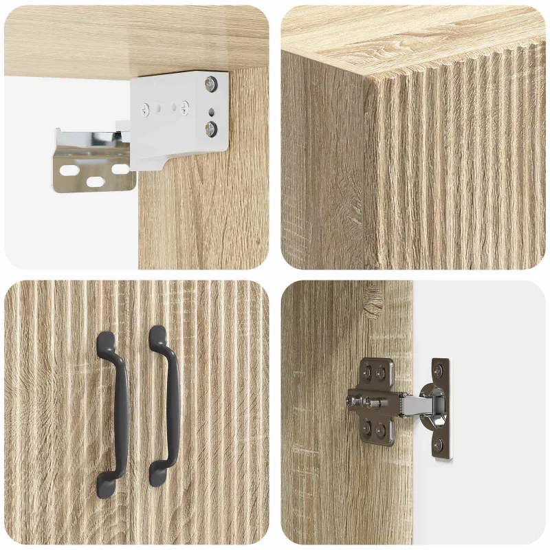 Spintelė 2 pcs Sonoma ąžuolas Apdirbta mediena