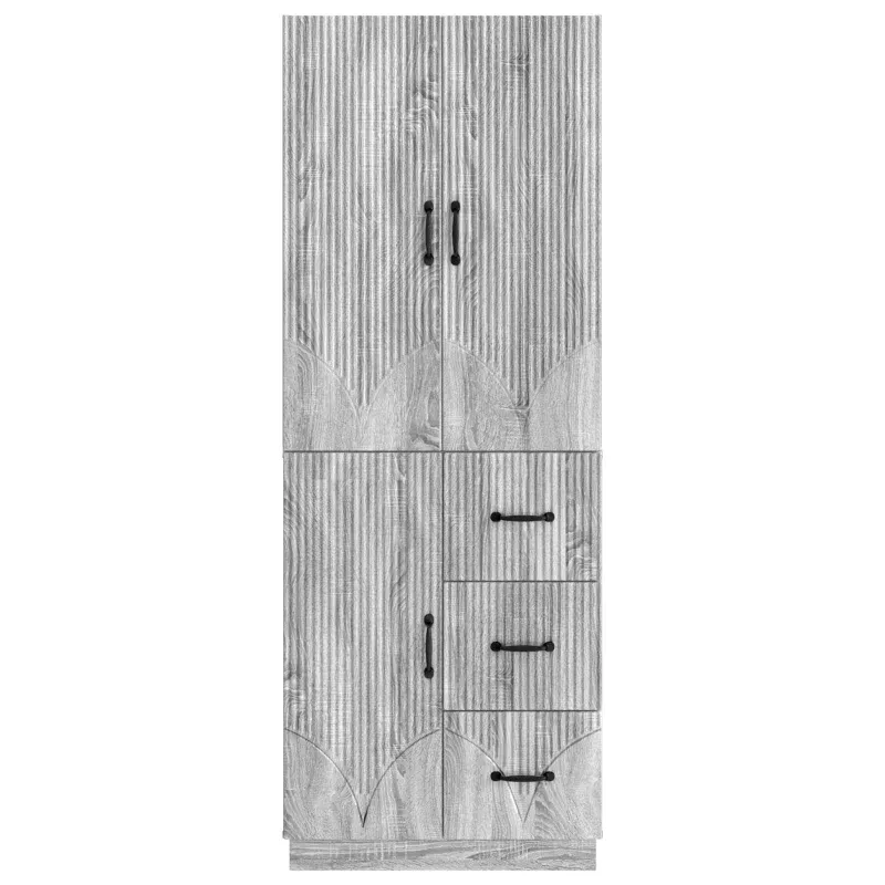 Spintelė 2 pcs Pilka Sonoma Apdirbta mediena
