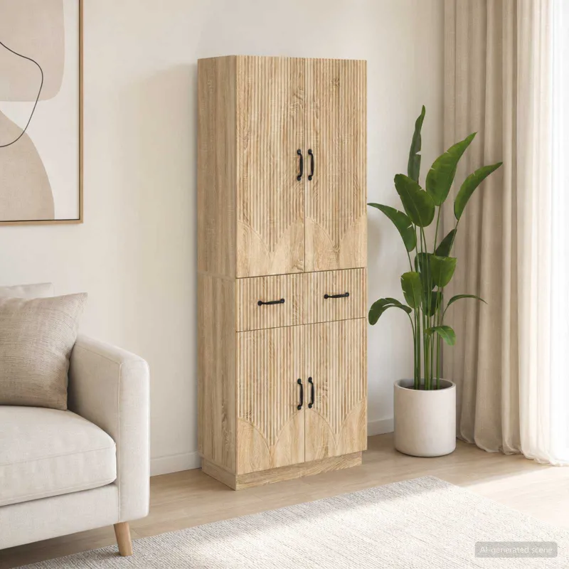 Spintelė 2 pcs Sonoma ąžuolas Apdirbta mediena