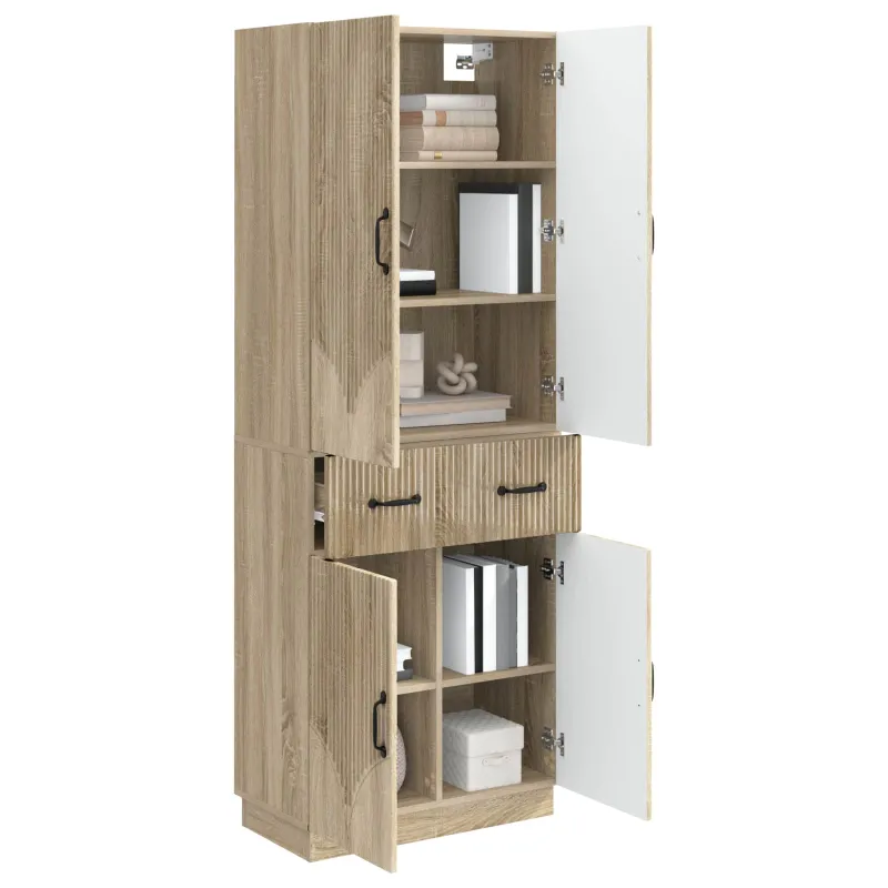 Spintelė 2 pcs Sonoma ąžuolas Apdirbta mediena