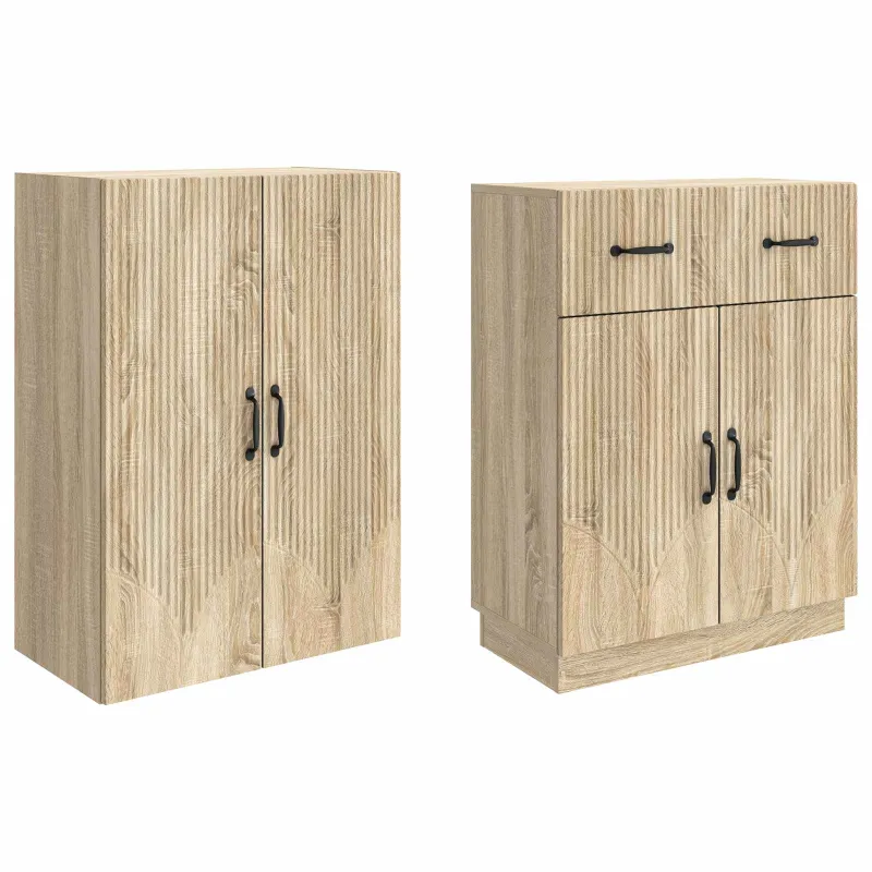 Spintelė 2 pcs Sonoma ąžuolas Apdirbta mediena