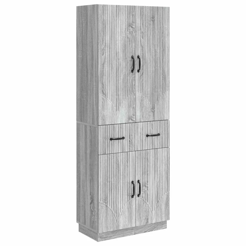 Spintelė 2 pcs Pilka Sonoma Apdirbta mediena