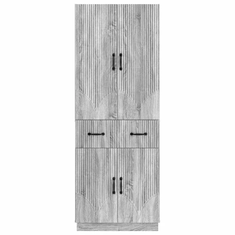 Spintelė 2 pcs Pilka Sonoma Apdirbta mediena