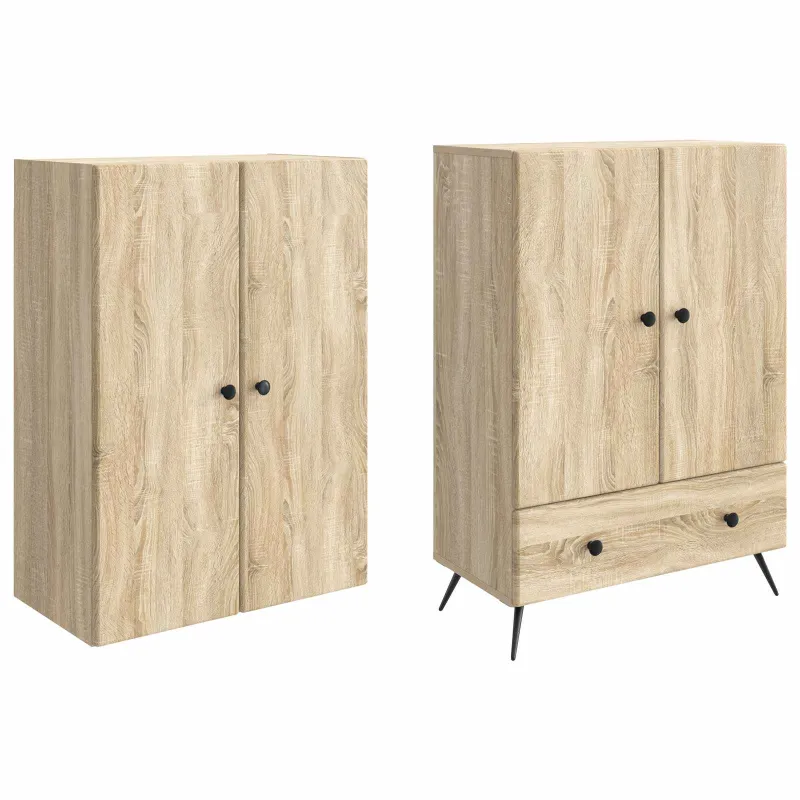 Spintelė 2 pcs Sonoma ąžuolas Apdirbta mediena