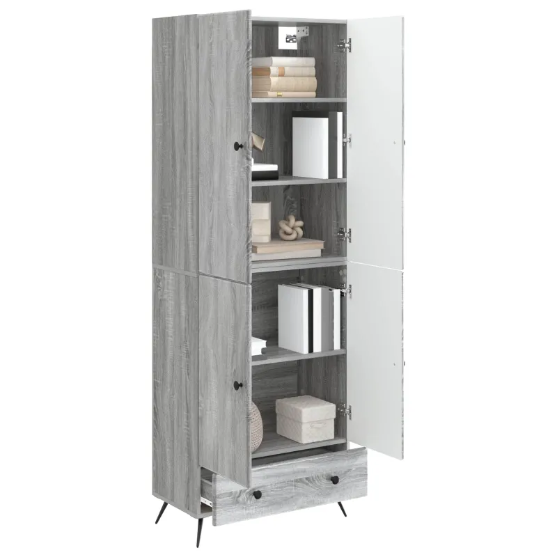Spintelė 2 pcs Pilka Sonoma Apdirbta mediena