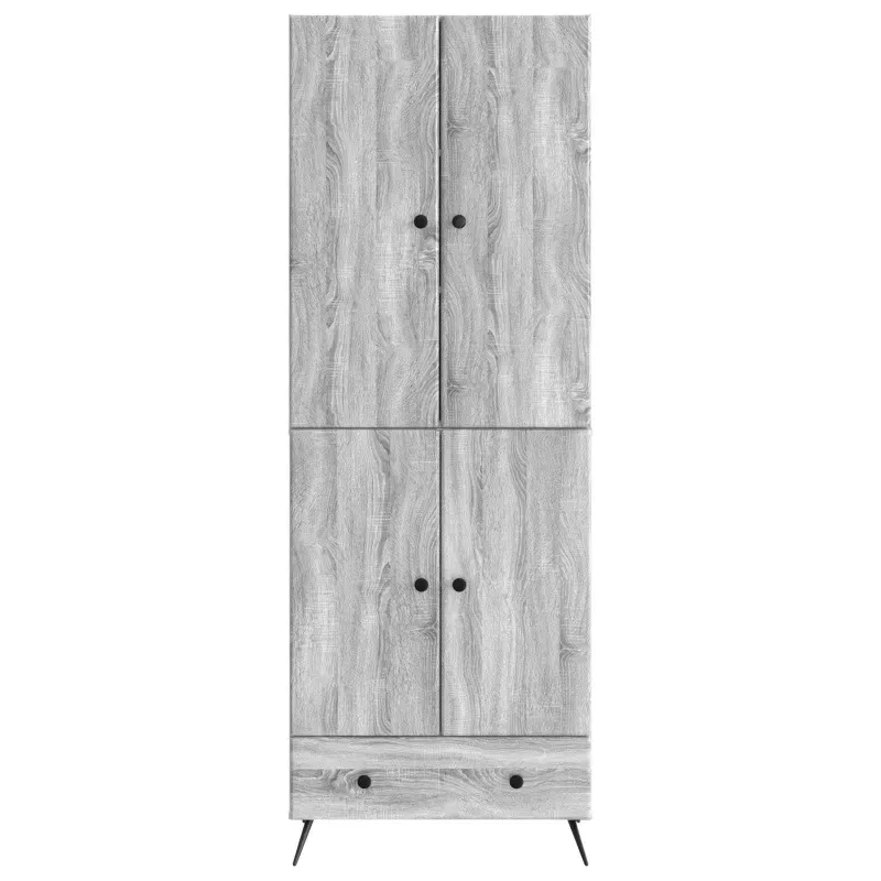 Spintelė 2 pcs Pilka Sonoma Apdirbta mediena