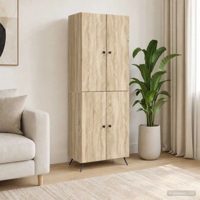 Spintelė 2 pcs Sonoma ąžuolas Apdirbta mediena