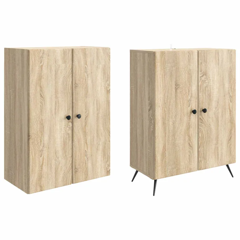 Spintelė 2 pcs Sonoma ąžuolas Apdirbta mediena