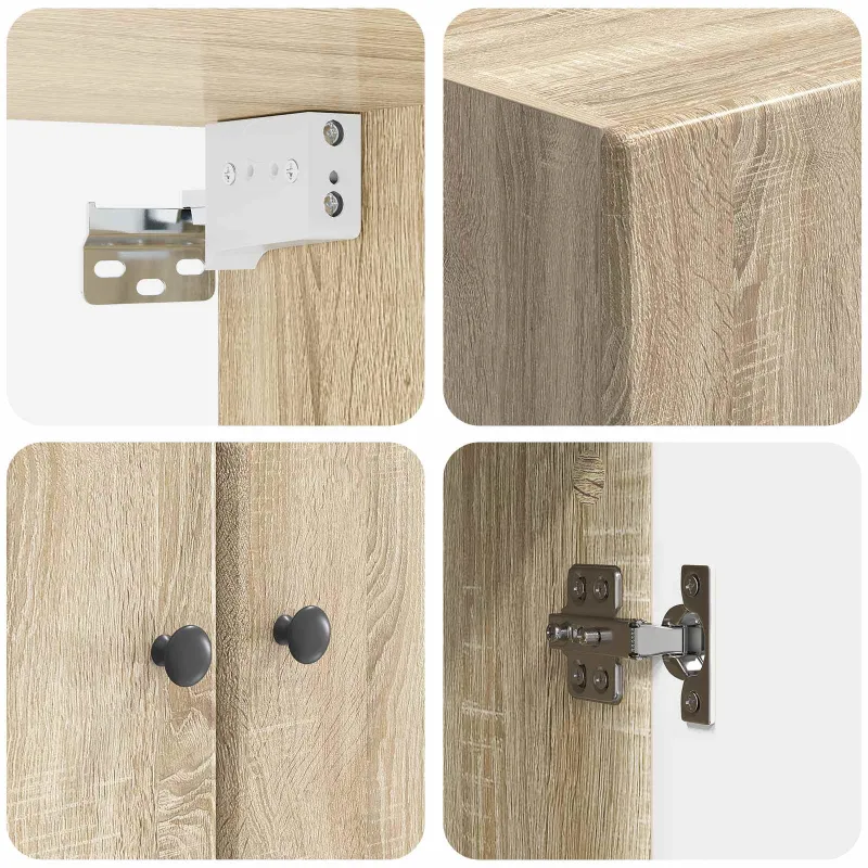 Spintelė 2 pcs Sonoma ąžuolas Apdirbta mediena