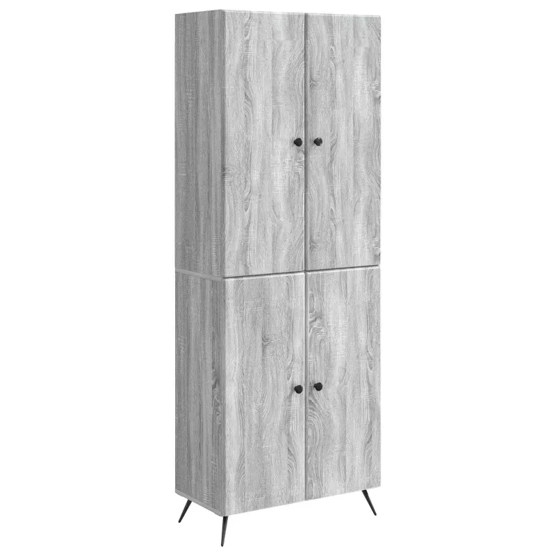 Spintelė 2 pcs Pilka Sonoma Apdirbta mediena