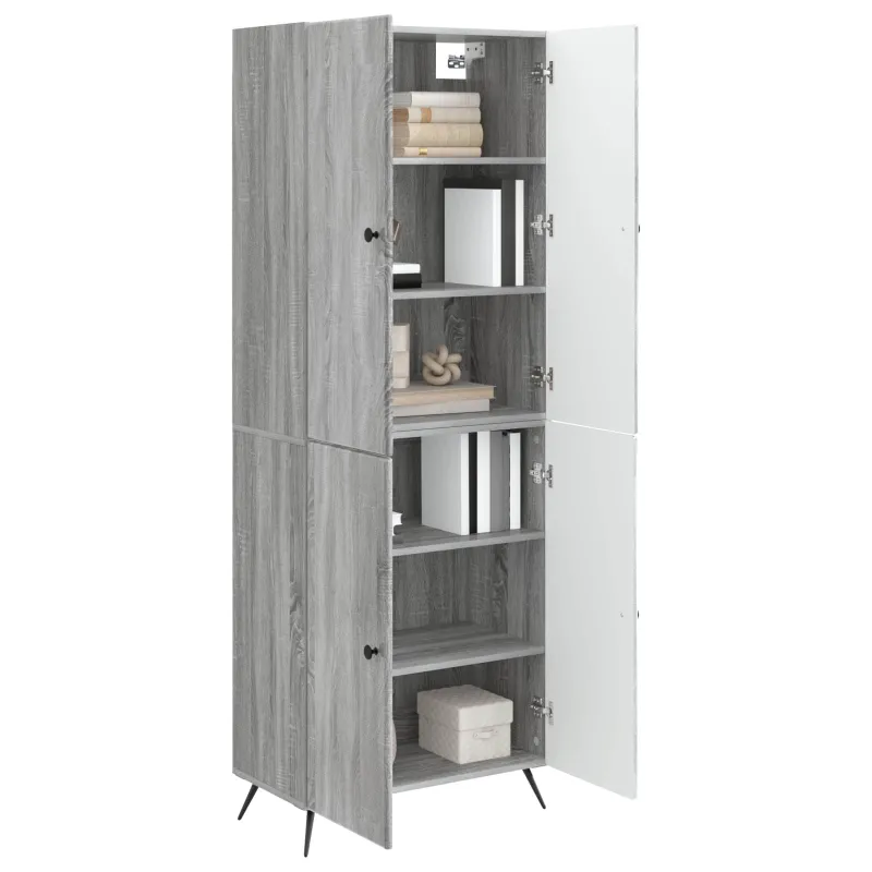 Spintelė 2 pcs Pilka Sonoma Apdirbta mediena