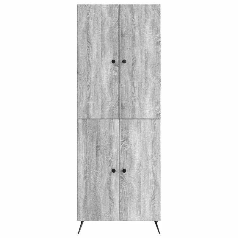 Spintelė 2 pcs Pilka Sonoma Apdirbta mediena
