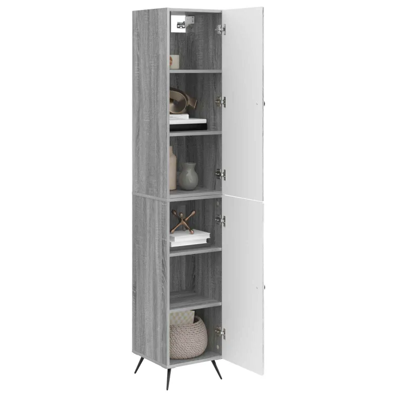 Spintelė 2 pcs Pilka Sonoma Apdirbta mediena