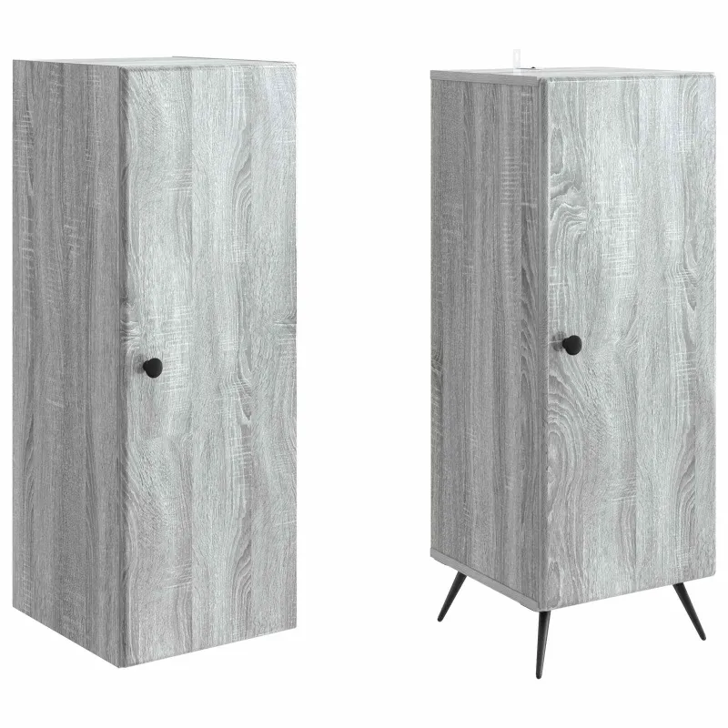 Spintelė 2 pcs Pilka Sonoma Apdirbta mediena