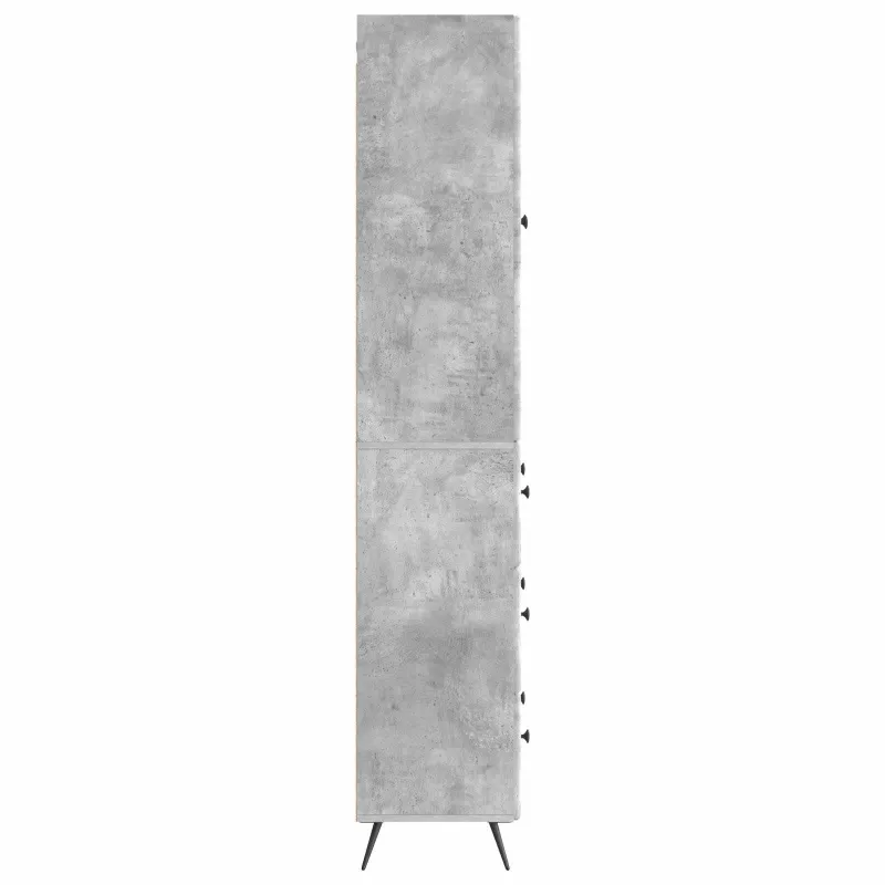 Spintelė 2 pcs Betono pilka 66 x 34,5 x 90 cm Apdirbta mediena