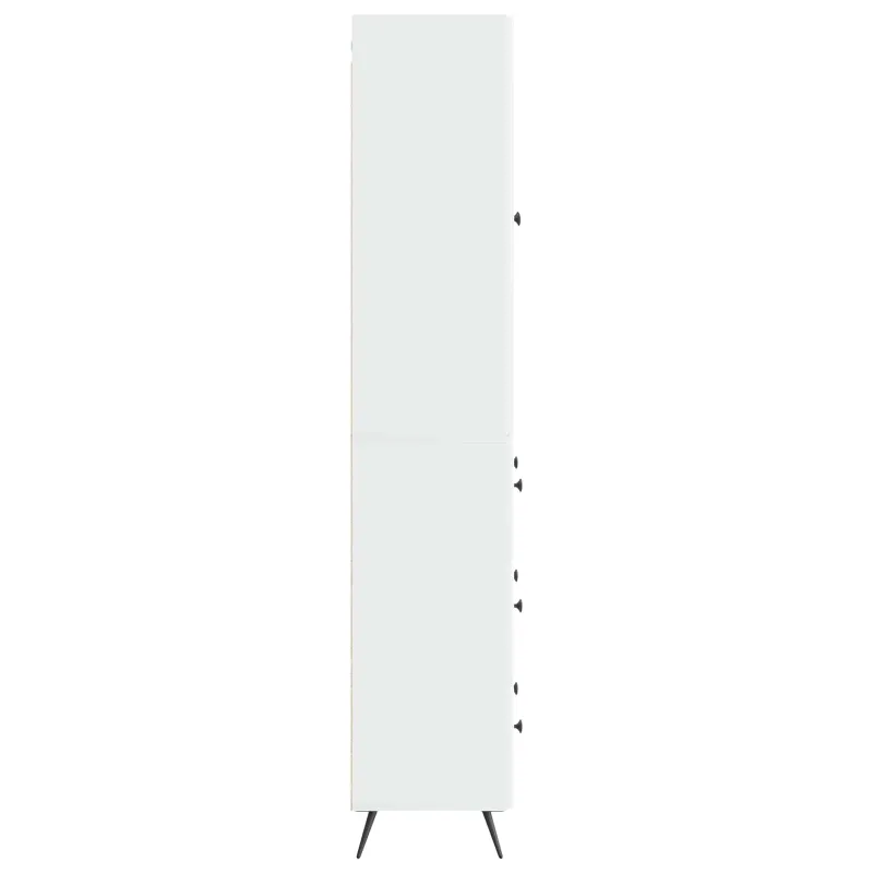 Spintelė 2 pcs Itin blizgi balta 66 x 34,5 x 90 cm