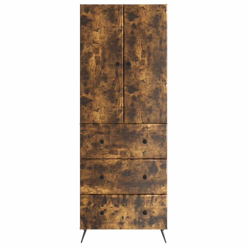 Spintelė 2 pcs Dūminio ąžuolo 66 x 34,5 x 90 cm