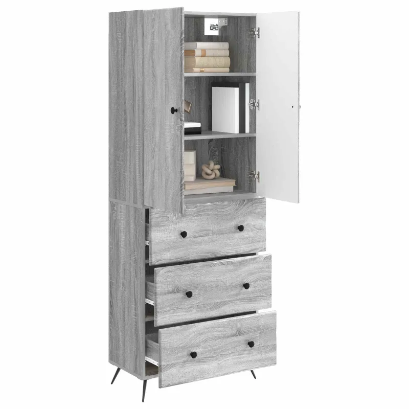 Spintelė 2 pcs Pilka Sonoma 66 x 34,5 x 90 cm Apdirbta mediena