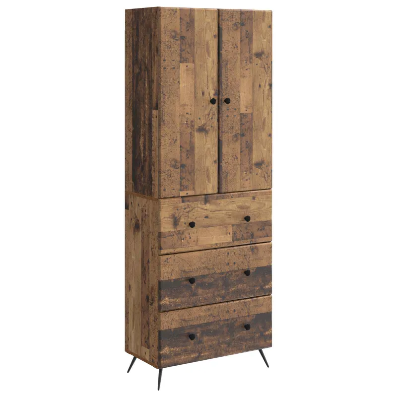 Spintelė 2 pcs Sendintos medienos 66 x 34,5 x 90 cm