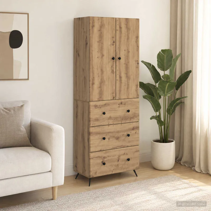 Spintelė 2 pcs Artisano ąžuolo 66 x 34,5 x 90 cm