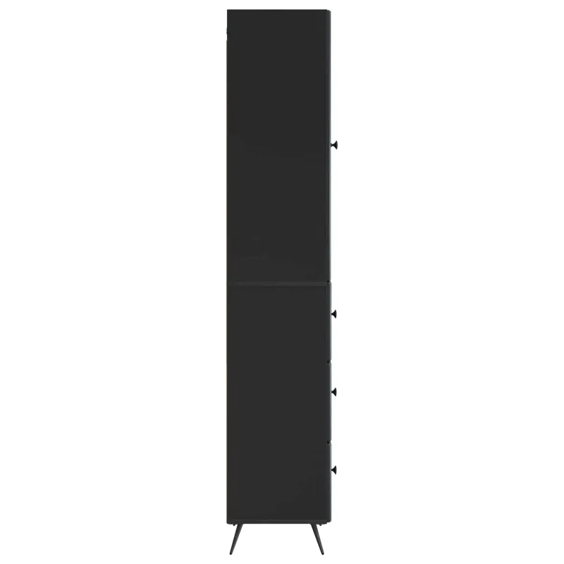Spintelė 2 pcs Juoda 34,5 x 34,5 x 90 cm Apdirbta mediena