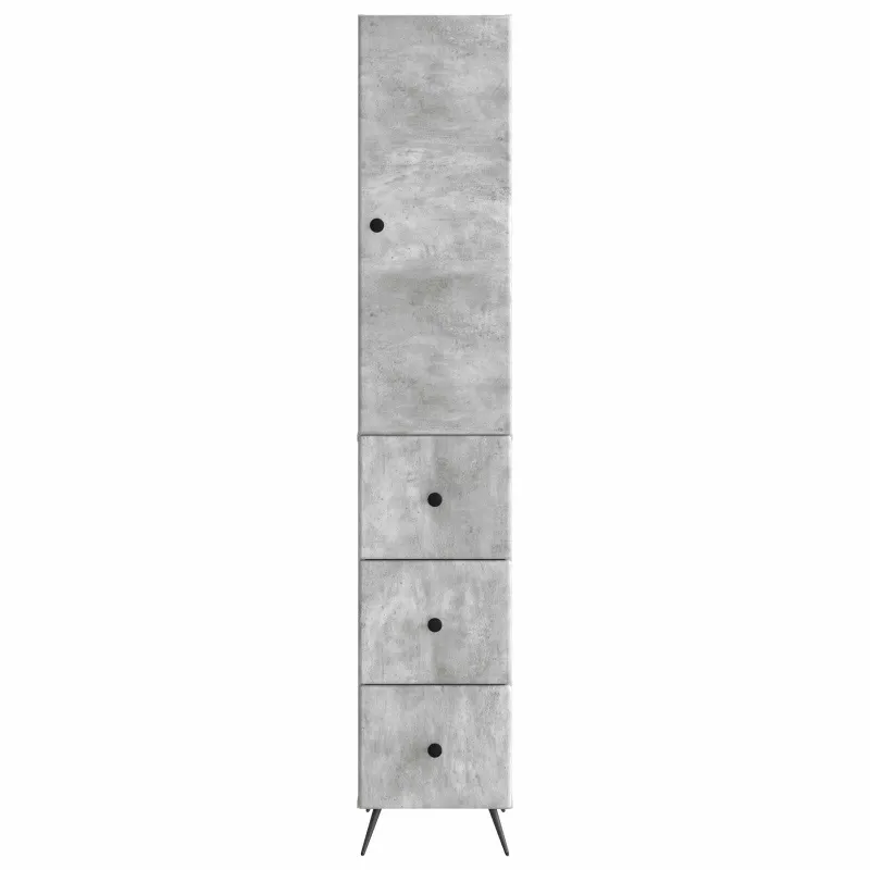 Spintelė 2 pcs Betono pilka 34,5 x 34,5 x 90 cm