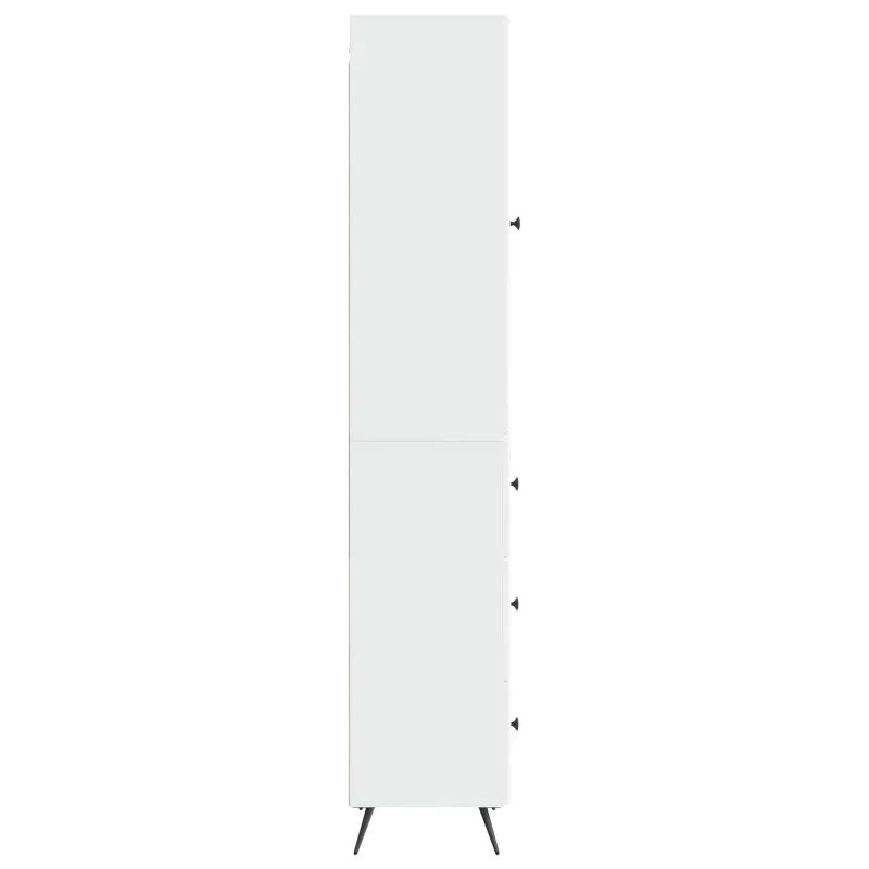Spintelė 2 pcs Itin blizgi balta 34,5 x 34,5 x 90 cm