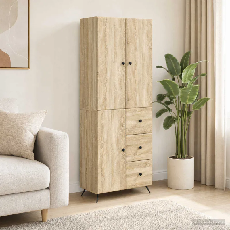 Spintelė 2 pcs Sonoma ąžuolas Apdirbta mediena