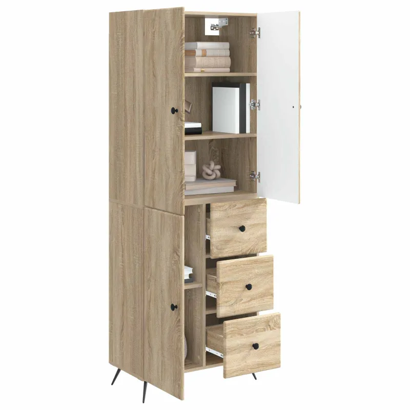 Spintelė 2 pcs Sonoma ąžuolas Apdirbta mediena
