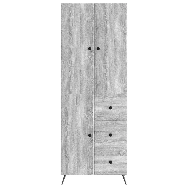 Spintelė 2 pcs Pilka Sonoma Apdirbta mediena