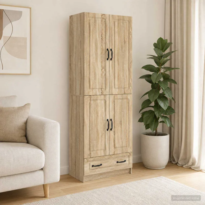 Spintelė 2 pcs Sonoma ąžuolas Apdirbta mediena