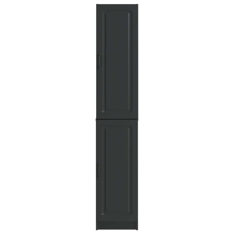 Spintelė 2 pcs Juoda Apdirbta mediena