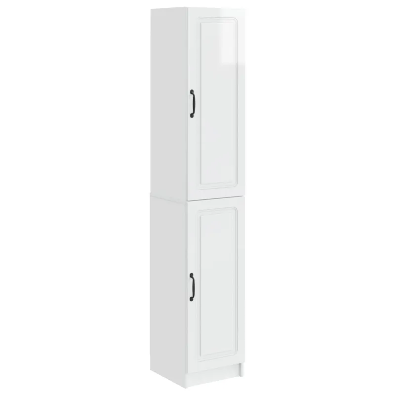 Spintelė 2 pcs Itin blizgi balta Apdirbta mediena