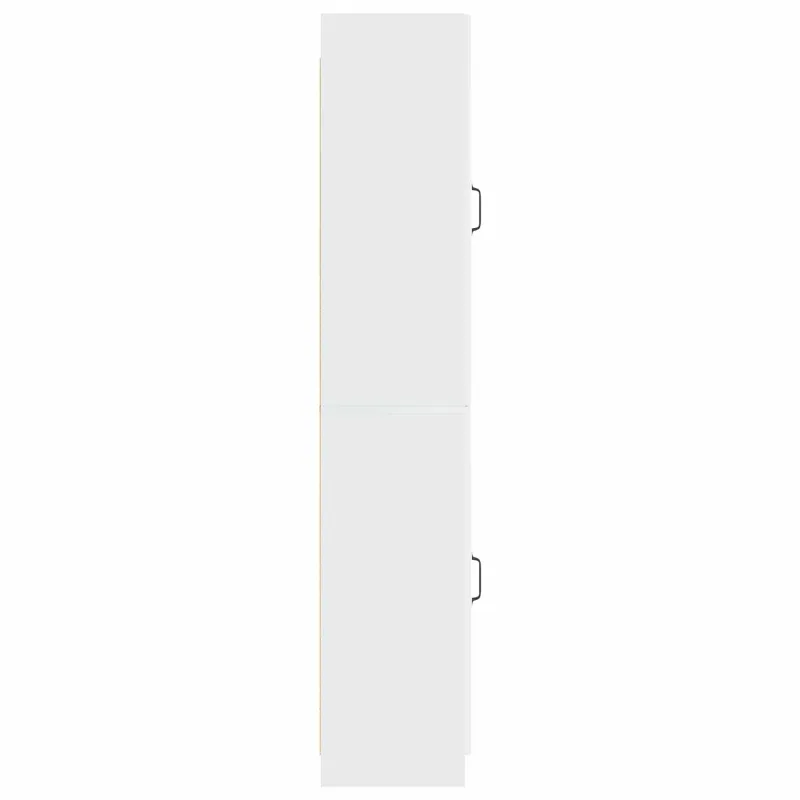 Spintelė 2 pcs Itin blizgi balta Apdirbta mediena