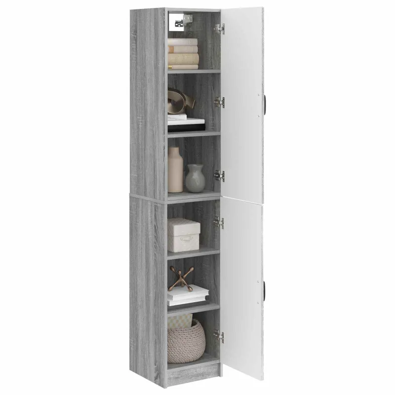 Spintelė 2 pcs Pilka Sonoma Apdirbta mediena