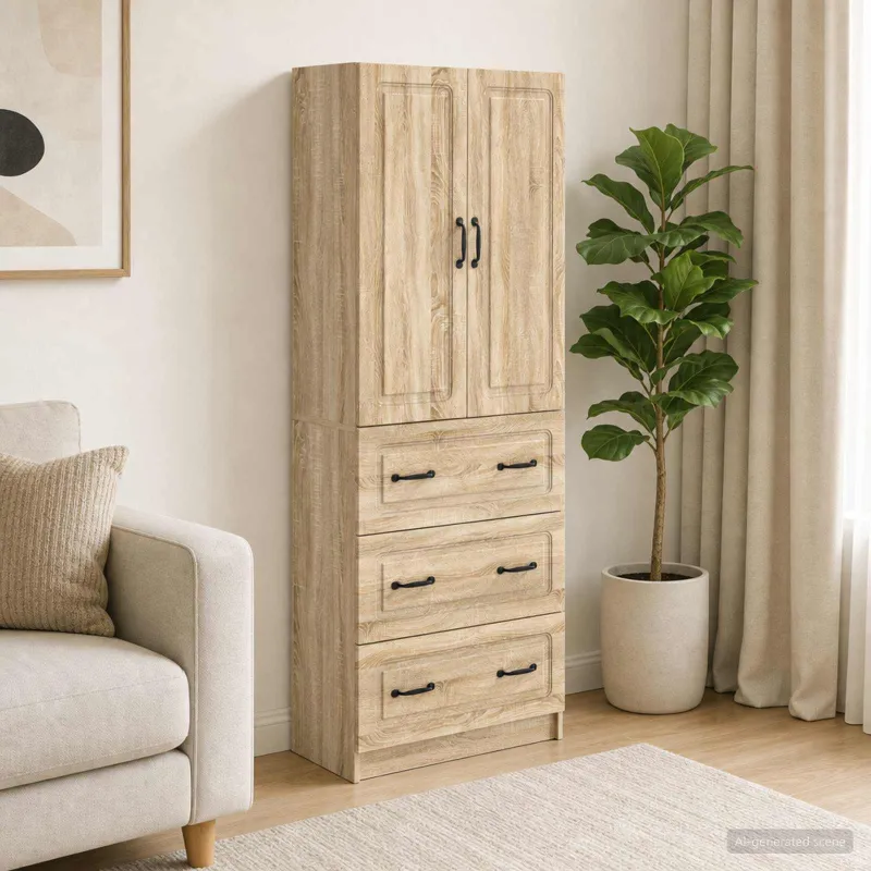 Spintelė 2 pcs Sonoma ąžuolas 66 x 34,5 x 87 cm