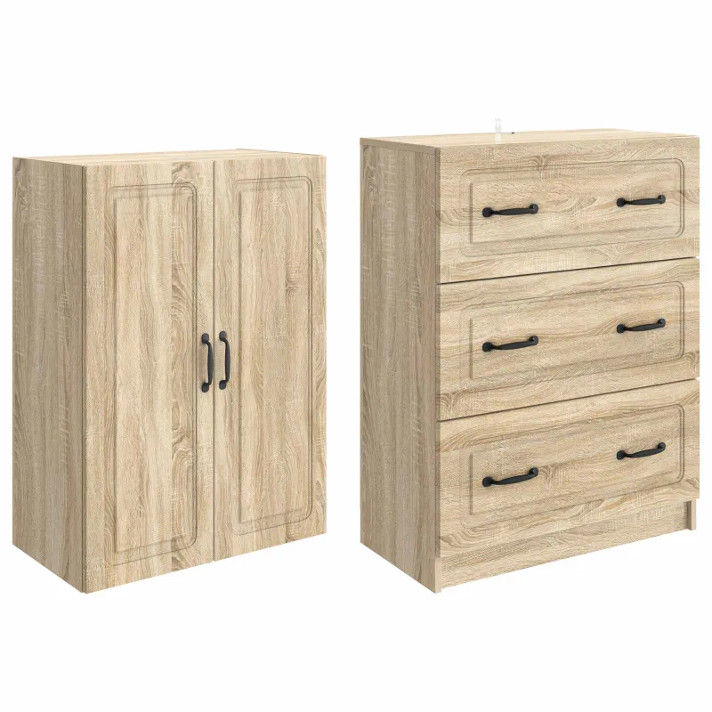 Spintelė 2 pcs Sonoma ąžuolas 66 x 34,5 x 87 cm