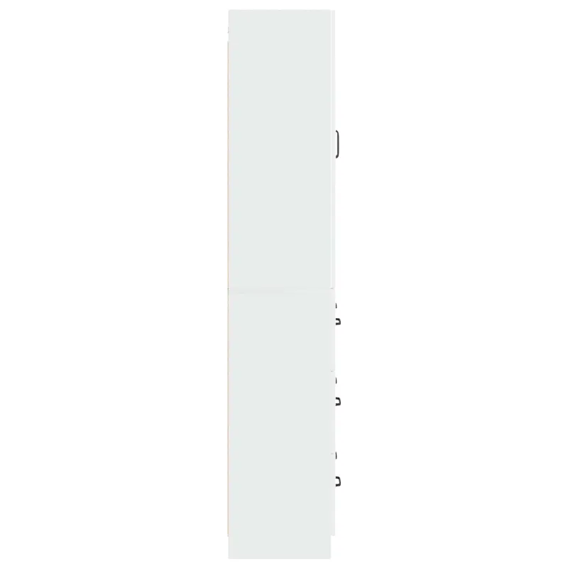 Spintelė 2 pcs Itin blizgi balta 66 x 34,5 x 87 cm