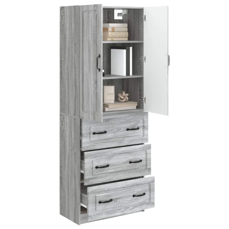 Spintelė 2 pcs Pilka Sonoma 66 x 34,5 x 87 cm Apdirbta mediena