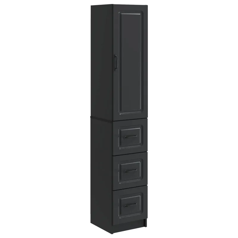 Spintelė 2 pcs Juoda 33 x 34,5 x 87 cm Apdirbta mediena