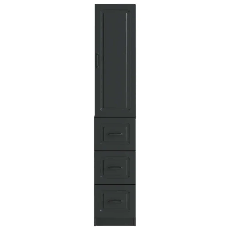 Spintelė 2 pcs Juoda 33 x 34,5 x 87 cm Apdirbta mediena