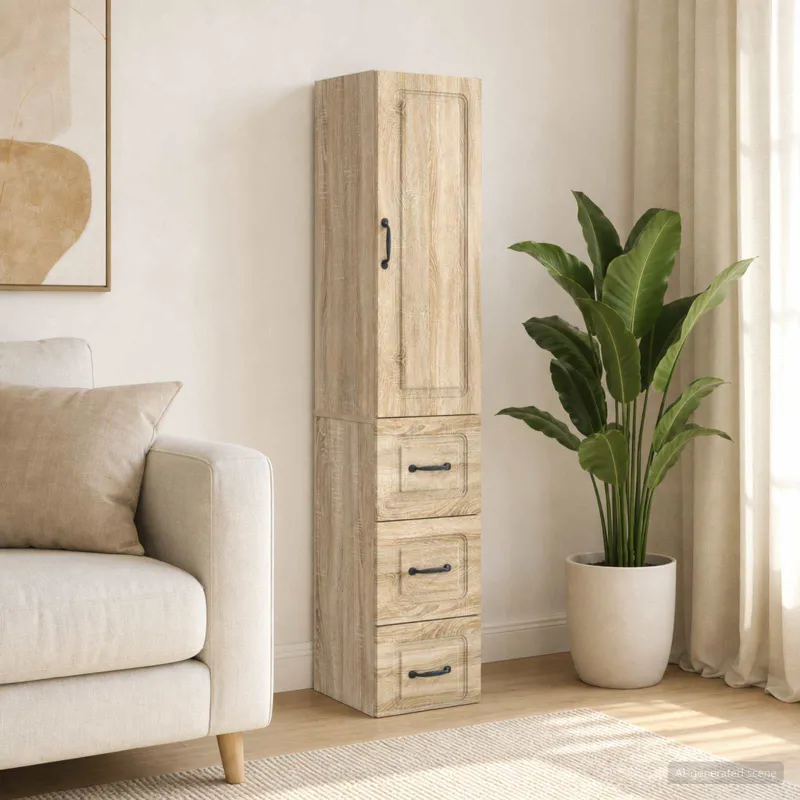 Spintelė 2 pcs Sonoma ąžuolas 33 x 34,5 x 87 cm