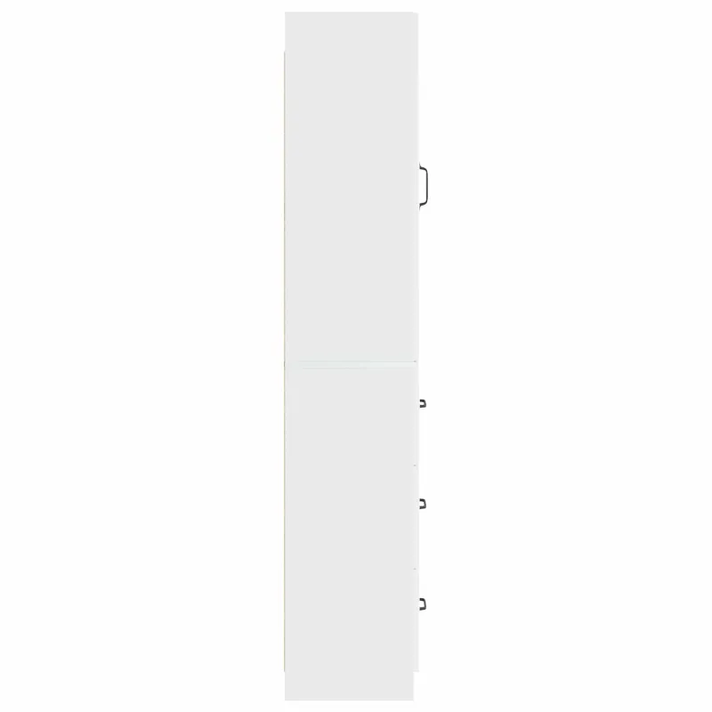 Spintelė 2 pcs Itin blizgi balta 33 x 34,5 x 87 cm