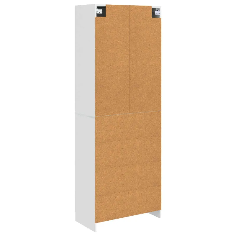 Spintelė 2 pcs Itin blizgi balta Apdirbta mediena