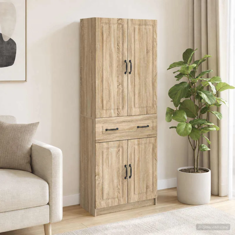 Spintelė 2 pcs Sonoma ąžuolas Apdirbta mediena