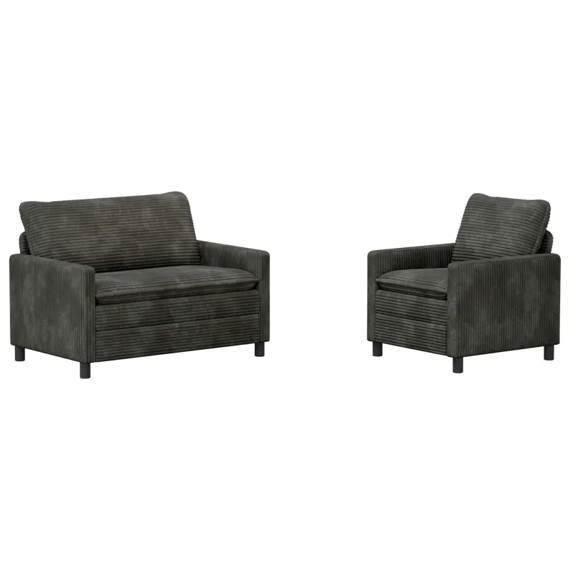 Sofos komplektas 2 pcs Antracito Poliesteris