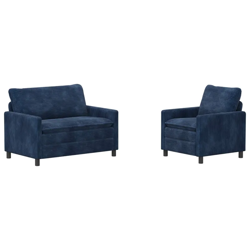 Sofos komplektas 2 pcs Jūrinė mėlyna Poliesteris